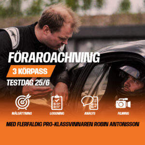 Personlig förarcoachning – 3 körpass, Testdag 25/6